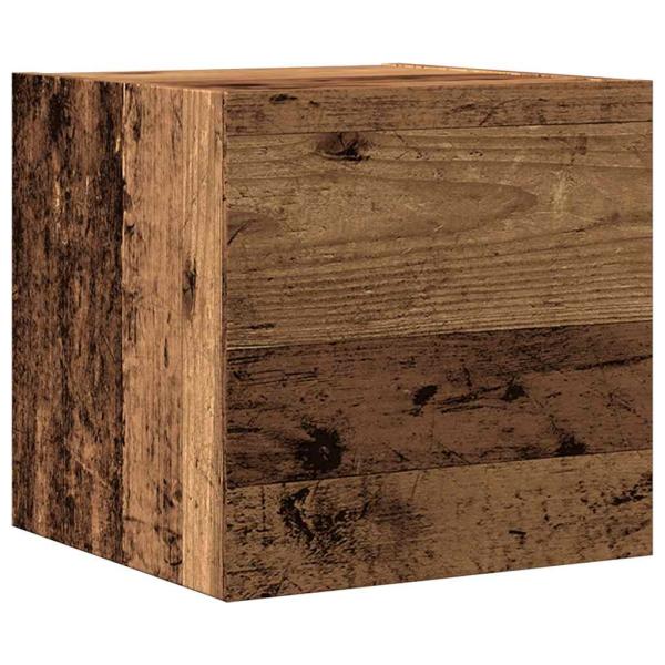 4-tlg. TV-Schrank-Set Wandmontage Altholz-Optik Holzwerkstoff