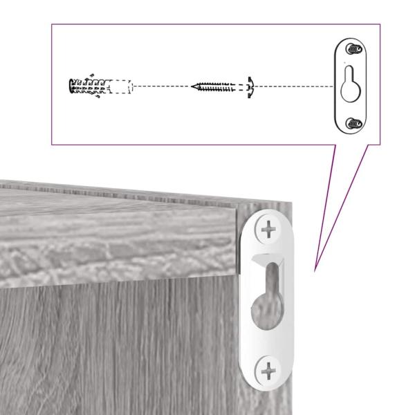 Würfelregale 4 Stk. Grau Sonoma 30x15x30 cm