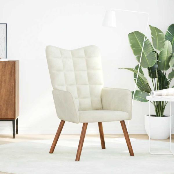 Relaxsessel Creme Samt