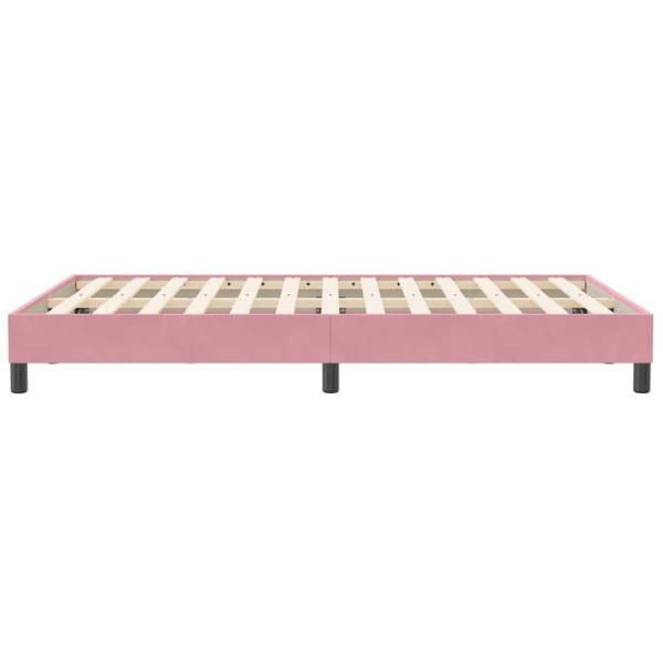 ARDEBO.de - Bettgestell ohne Matratze Rosa 120x210 cm Samt