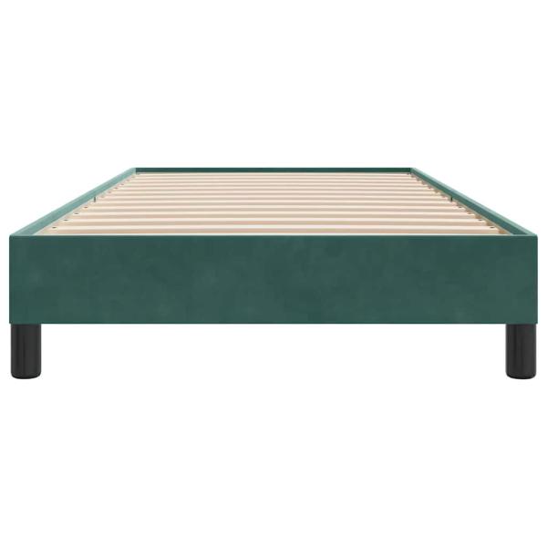 Bettgestell ohne Matratze Dunkelgrün 80x220 cm Samt