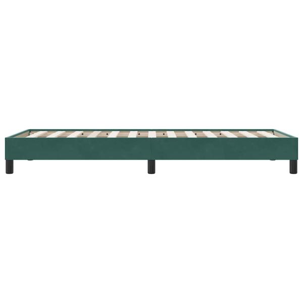Bettgestell ohne Matratze Dunkelgrün 80x220 cm Samt