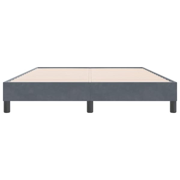 ARDEBO.de - Bettgestell ohne Matratze Dunkelgrau 160x220 cm Samt