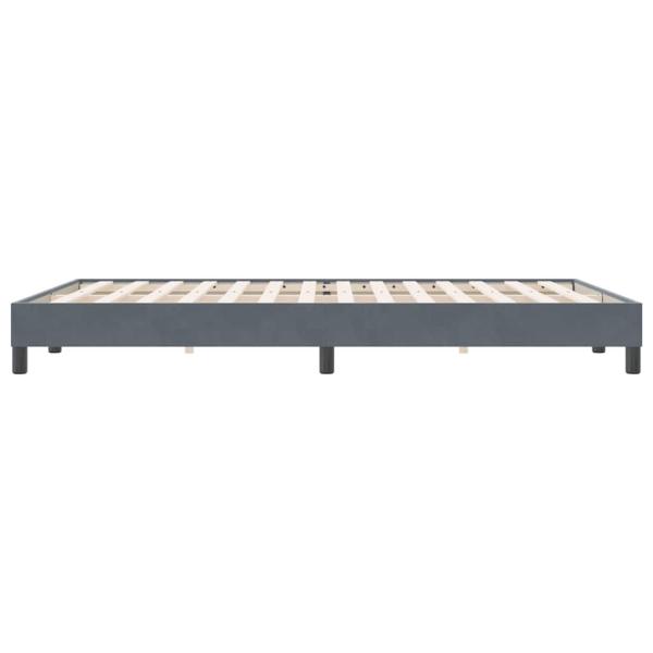 ARDEBO.de - Bettgestell ohne Matratze Dunkelgrau 140x220 cm Samt
