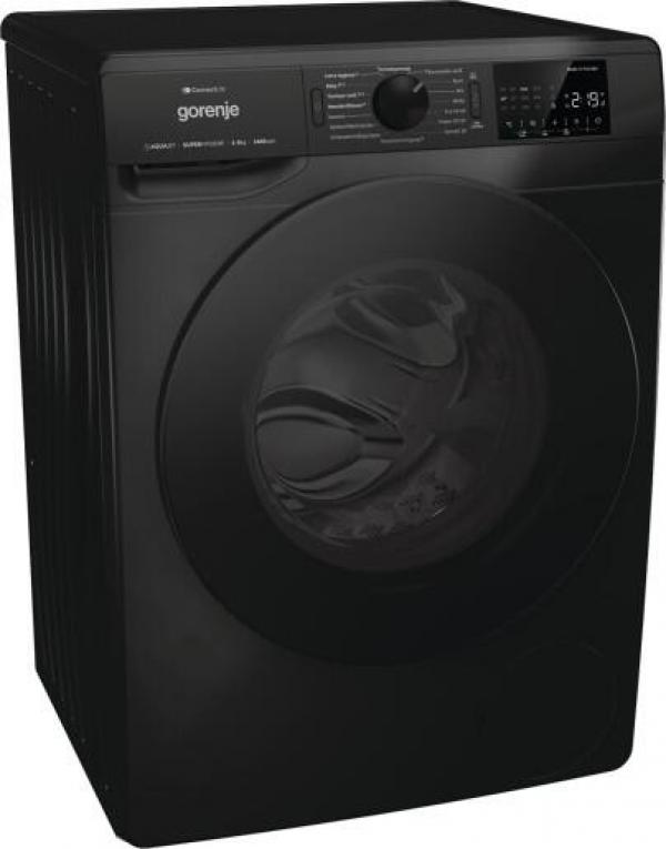 Gorenje WPNEI94A1DTSB 9 kg Frontlader Waschmaschine, 60 cm breit, 1400 U/Min, AquaStop, StableTech, WLAN, 15 Programme, Kindersicherung, schwarz