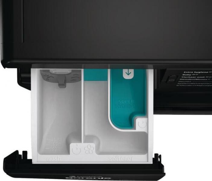 Gorenje WPNEI94A1DTSB 9 kg Frontlader Waschmaschine, 60 cm breit, 1400 U/Min, AquaStop, StableTech, WLAN, 15 Programme, Kindersicherung, schwarz
