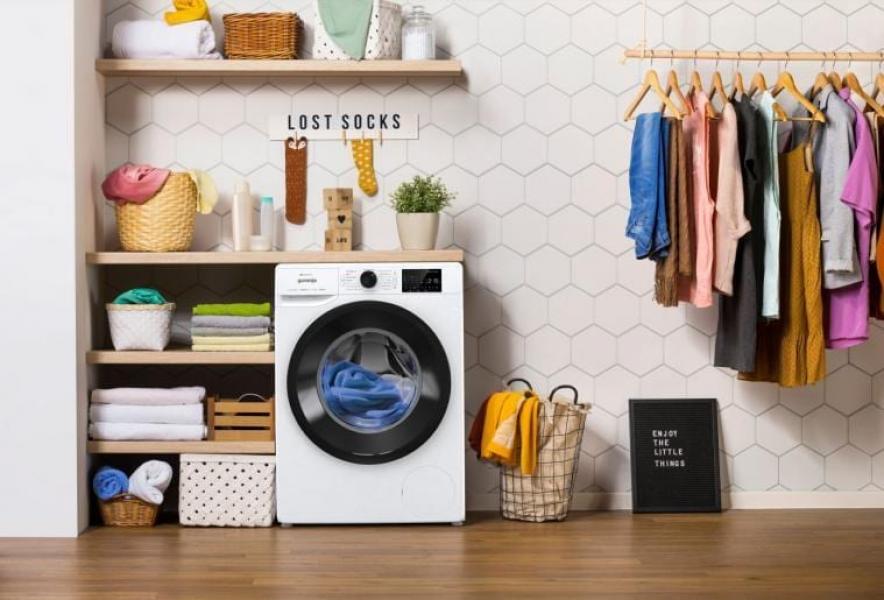 Gorenje WPNEI74A1TS 7kg Frontlader Waschmaschine, 60 cm breit, 1400 U/Min, AquaStop, StableTech, WLAN, 15 Programme, weiß