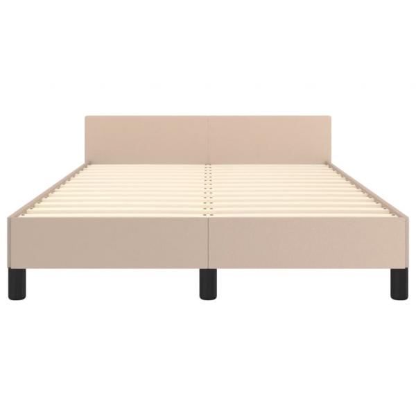 Bettgestell ohne Matratze Cappuccino-Braun 120x190cm Kunstleder