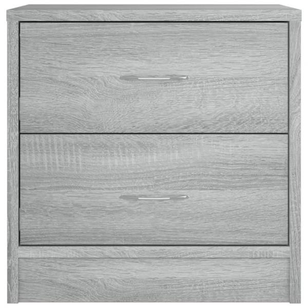 Nachttische 2 Stk. Grau Sonoma 40x30x40 cm Holzwerkstoff