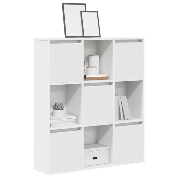 ARDEBO.de - Bücherregal Weiß 89x24x101,5 cm Holzwerkstoff