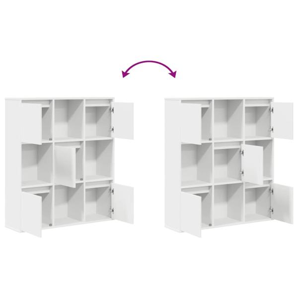 Bücherregal Weiß 89x24x101,5 cm Holzwerkstoff