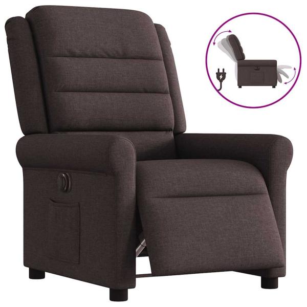 ARDEBO.de - Relaxsessel Elektrisch Dunkelbraun Stoff