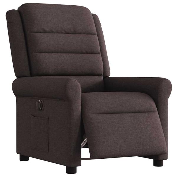 Relaxsessel Elektrisch Dunkelbraun Stoff