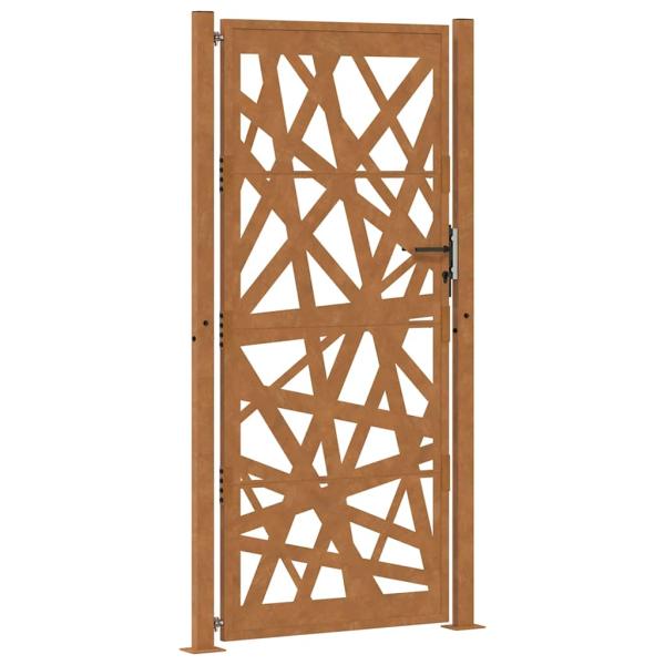 Gartentor 105x205 cm Wetterfester Stahl Lichtdesign