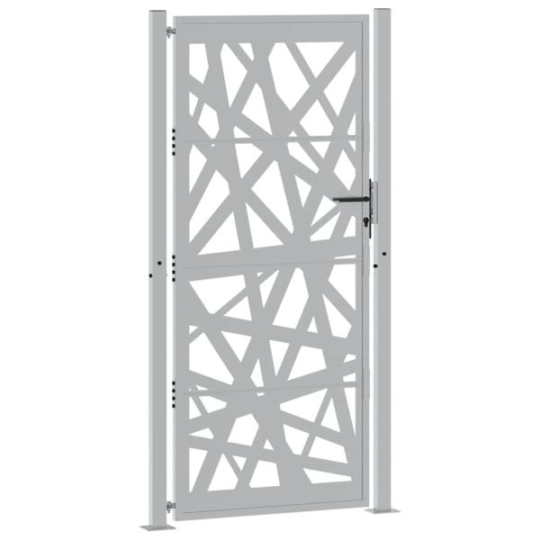 Gartentor 105x205 cm Wetterfester Stahl Lichtdesign