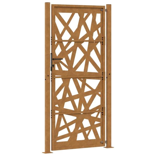 Gartentor 105x205 cm Wetterfester Stahl Lichtdesign