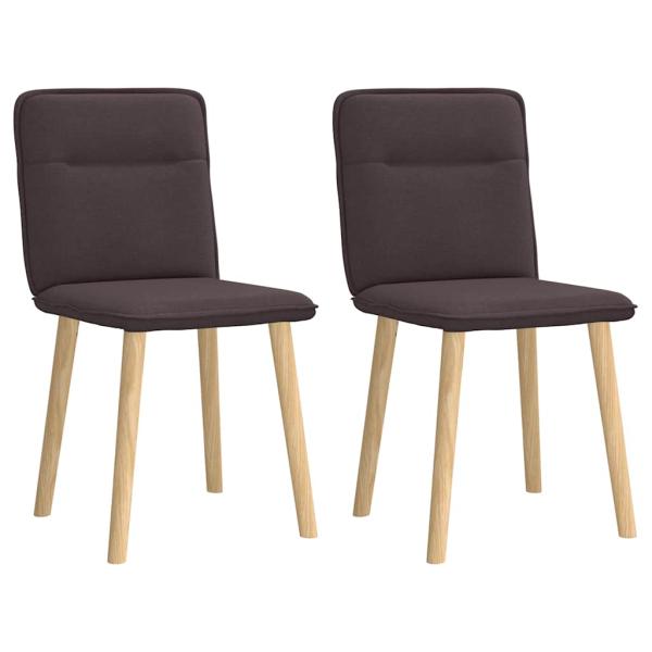 ARDEBO.de - Esszimmerstühle 2 Stk. Dunkelbraun Stoff