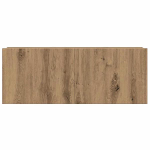 4-tlg. TV-Schrank-Set Wandmontage Artisan-Eiche Holzwerkstoff