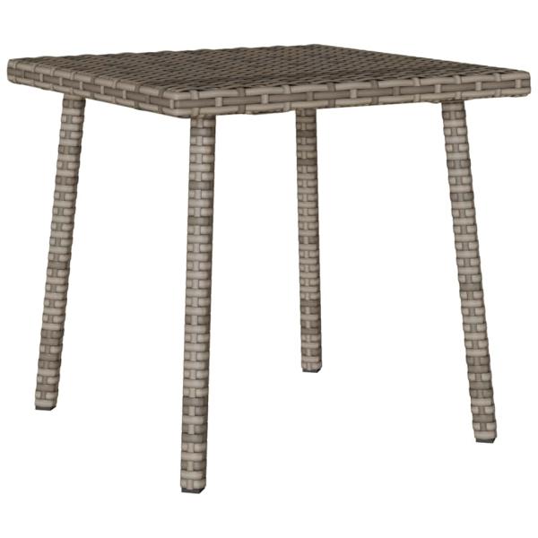 Garten-Couchtisch Rechteckig Grau 40x40x37 cm Poly Rattan