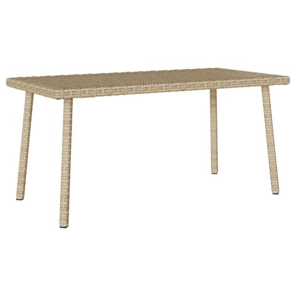 ARDEBO.de - Garten-Couchtisch Rechteckig Beige 80x40x37 cm Poly Rattan