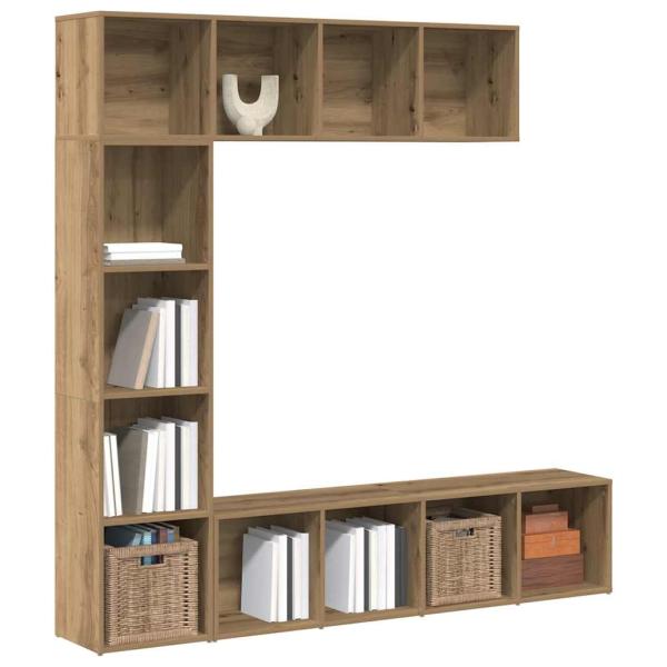 ARDEBO.de - Buchschränke 3 Stück Artisan Eiche Holzwerkstoff