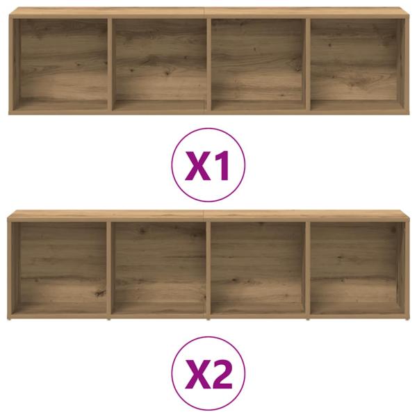 Buchschränke 3 Stück Artisan Eiche Holzwerkstoff