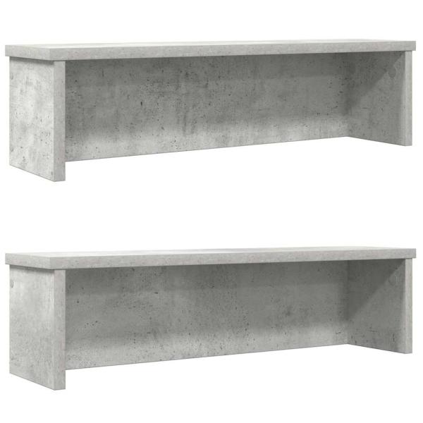 ARDEBO.de - Küchenregale Stapelbar 2 Stk. Betongrau 50x15x16 cm