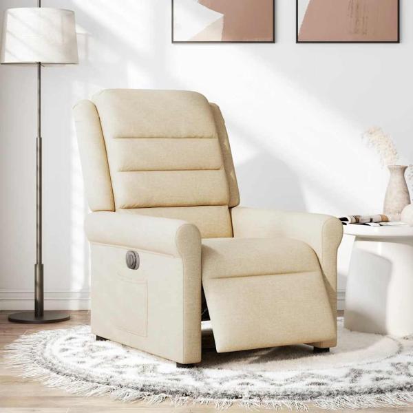 Relaxsessel Elektrisch Creme Stoff