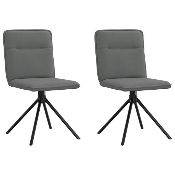 ARDEBO.de - Esszimmerstühle 2 Stk. Dunkelgrau Stoff