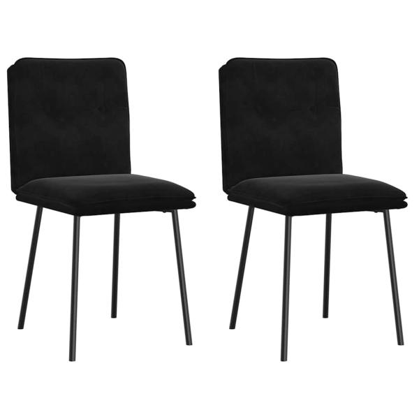 ARDEBO.de - Esszimmerstühle 2 Stk. Schwarz Samt