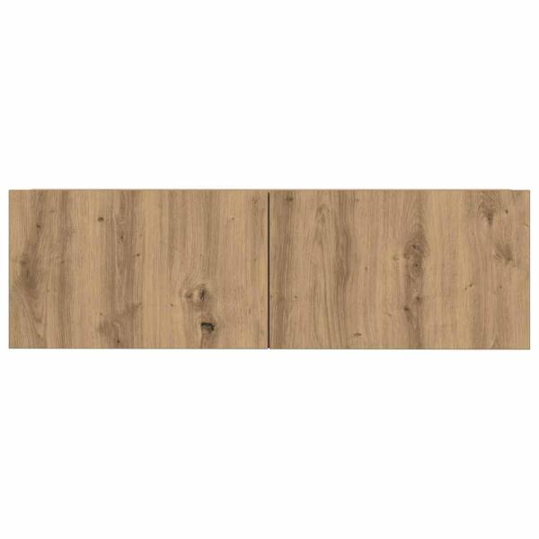 4-tlg. TV-Schrank-Set Wandmontage Artisan-Eiche Holzwerkstoff