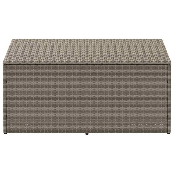 Garten-Auflagenbox Grau 110x50x58 cm Poly Rattan