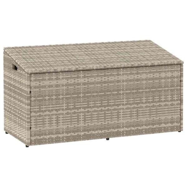 ARDEBO.de - Garten-Auflagenbox Hellgrau 110x50x58 cm Poly Rattan