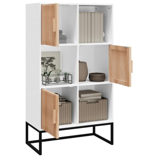 Highboard Weiß 70x35x125 cm Holzwerkstoff