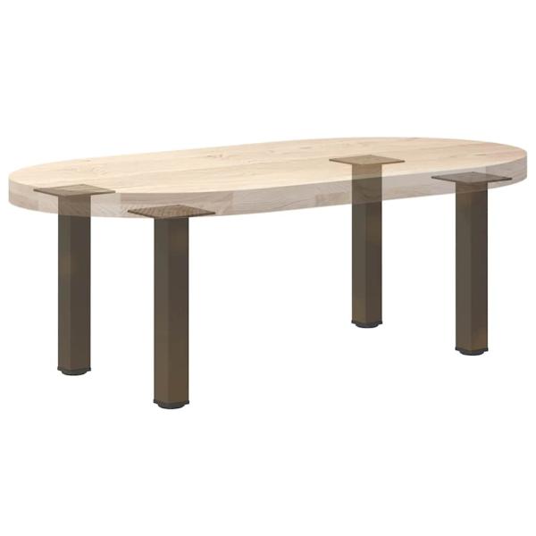 ARDEBO.de - Couchtischbeine 4 Stk. Naturstahl 30-32 cm Stahl