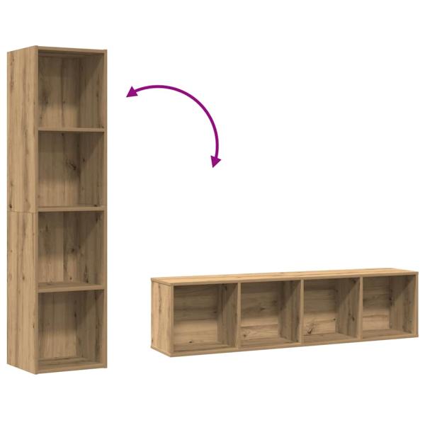 Bücherregal/TV-Schrank Artisan-Eiche 36x30x143 cm Holzwerkstoff