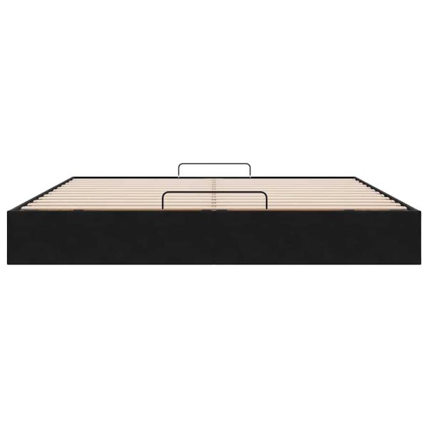Ottoman-Bett ohne Matratze Schwarz 200x200 cm Samt