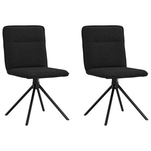 ARDEBO.de - Esszimmerstühle 2 Stk. Schwarz Stoff