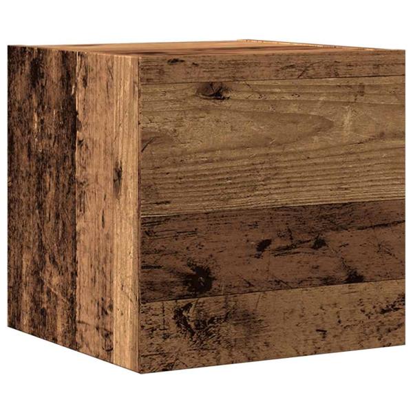 9-tlg. TV-Schrank-Set Wandmontage Altholz-Optik Holzwerkstoff