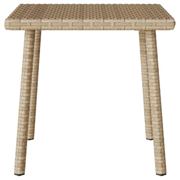 ARDEBO.de - Garten-Couchtisch Rechteckig Beige 40x40x37 cm Poly Rattan