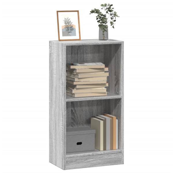 ARDEBO.de - Bücherregal Grau Sonoma 40x24x76 cm Holzwerkstoff