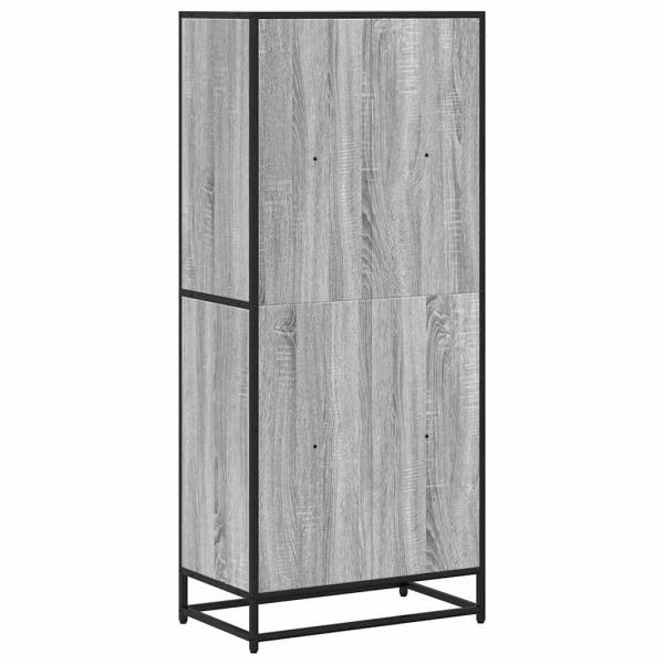 Bücherregal Grau Sonoma 60x35x139 cm Holzwerkstoff