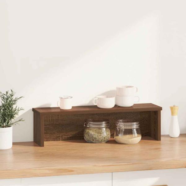 Küchenregal Stapelbar Braun Eichen-Optik 50x15x16 cm