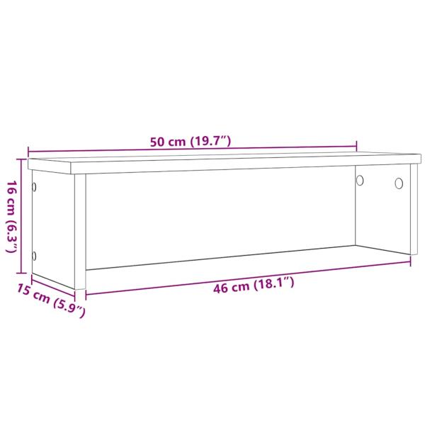 Küchenregal Stapelbar Braun Eichen-Optik 50x15x16 cm