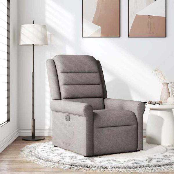 ARDEBO.de - Relaxsessel Taupe Stoff
