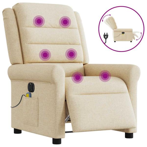 ARDEBO.de - Massagesessel Elektrisch Creme Stoff