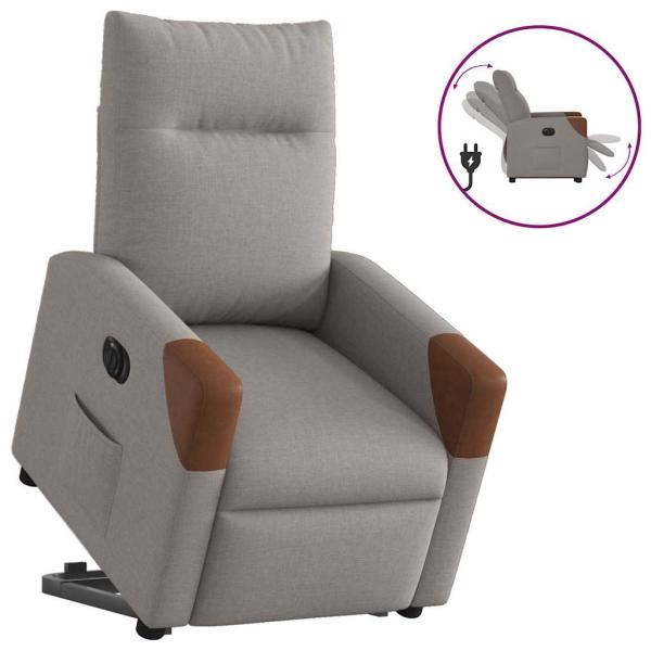 ARDEBO.de - Relaxsessel mit Aufstehhilfe Elektrisch Taupe Stoff