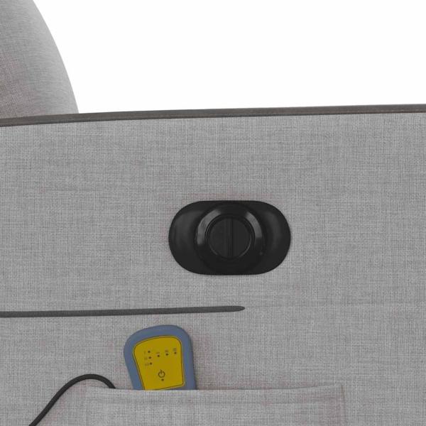 Massagesessel Elektrisch Wolkengrau Stoff