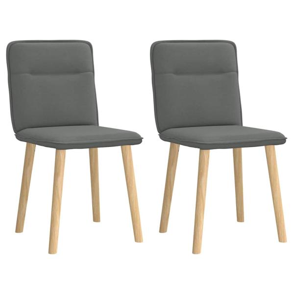 ARDEBO.de - Esszimmerstühle 2 Stk. Dunkelgrau Stoff