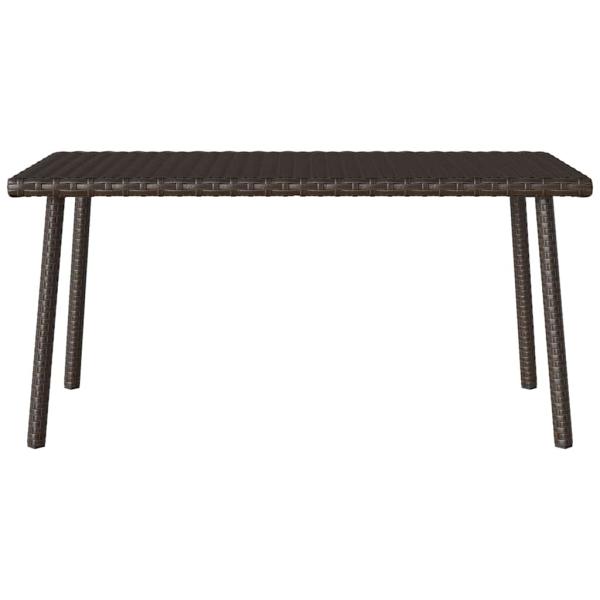 Garten-Couchtisch Rechteckig Braun 80x40x37 cm Poly Rattan